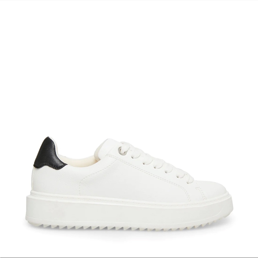 Steve Madden Catcher White Black Shoes
